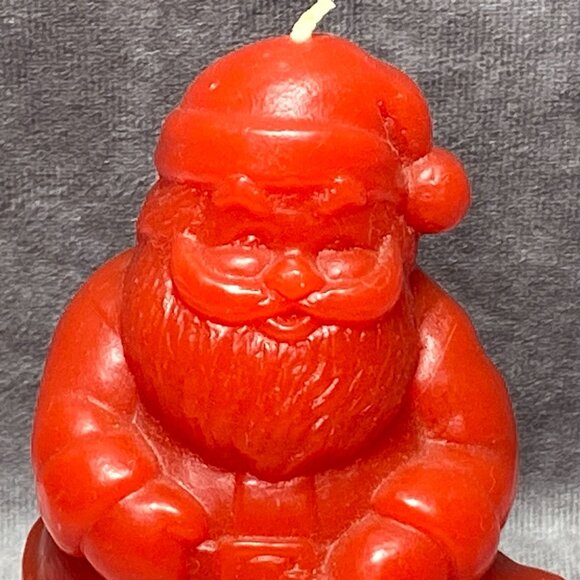Vintage Hallmark Red Santa Claus Shaped Drip Candle 5.75" Tall Christmas Decor - Picture 2 of 9